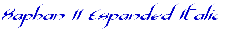 Xaphan II Expanded Italic Schriftart